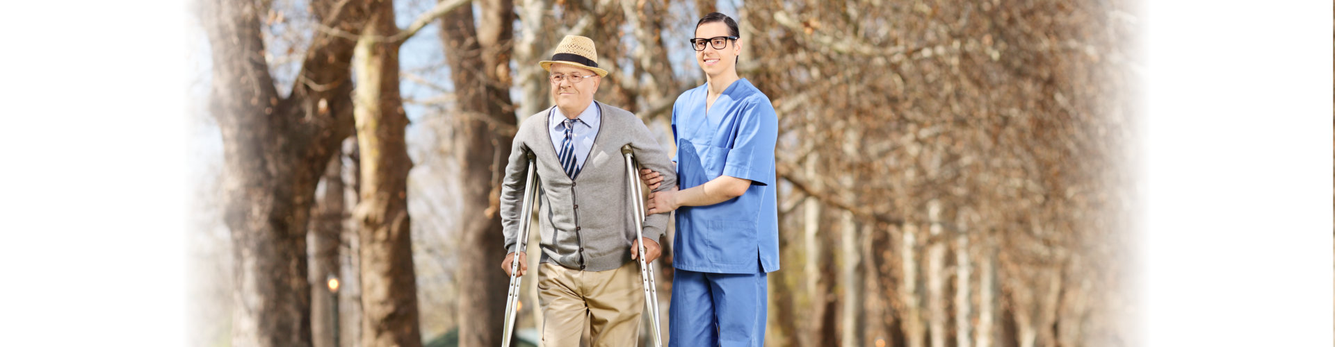 caregiver assisting seniors